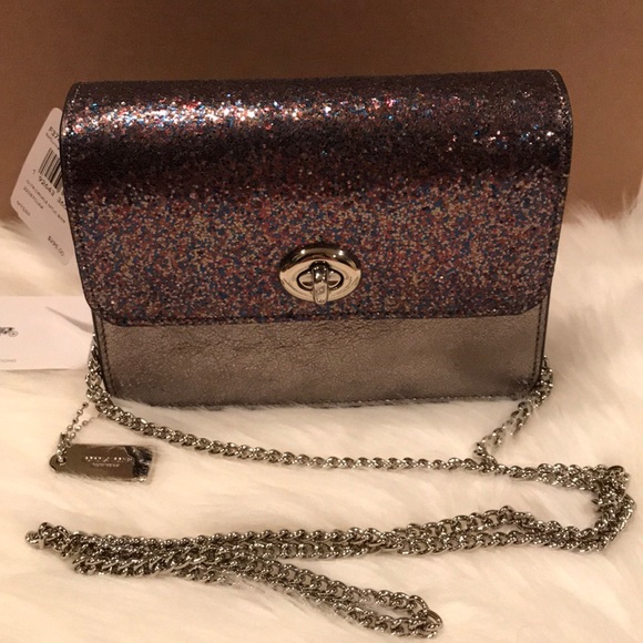 Coach and Four Handbags - 🦄 Coach 🦄 Glitter Metallic Crossbody Flap Bag